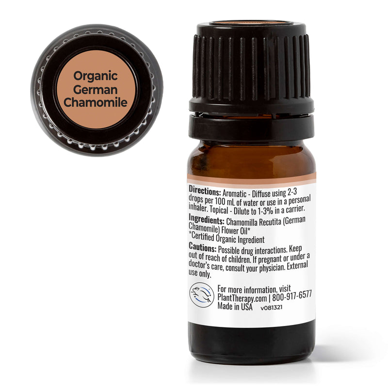 Plant Therapy Organic German Chamomile Essential Oil Essential Oil Dark Slate Gray 2.5 mL,5 mL