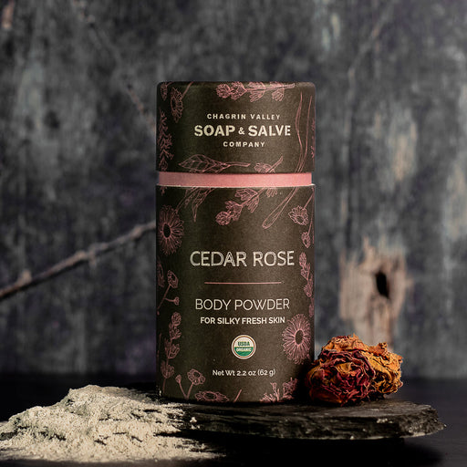 Chagrin Valley Soap & Salve Body Powder: Cedar Rose Body Powder Dark Slate Gray Net Wt 2.2 oz