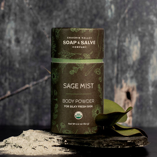 Chagrin Valley Soap & Salve Body Powder: Sage Mist Body Powder Dark Slate Gray Net Wt 2.2 oz