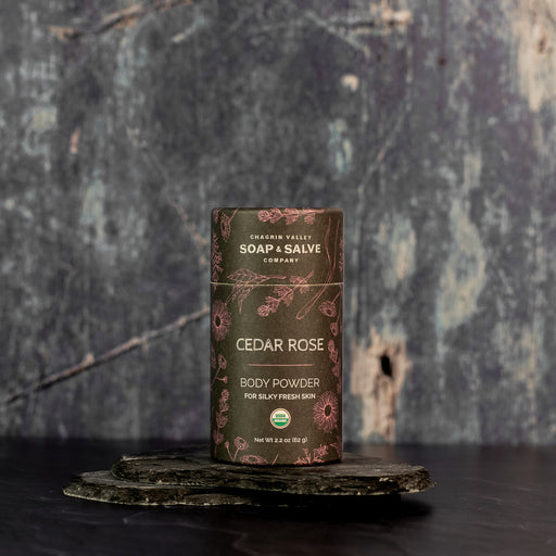 Chagrin Valley Soap & Salve Body Powder: Cedar Rose Body Powder Dark Slate Gray Net Wt 2.2 oz