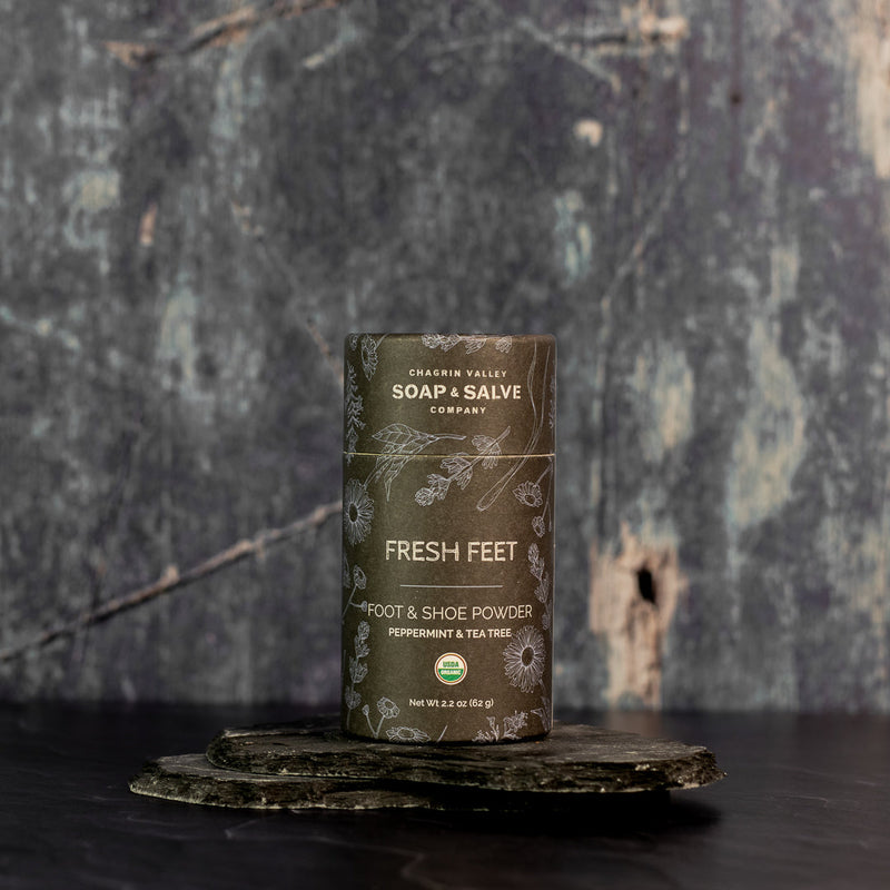 Chagrin Valley Soap & Salve Body Powder: Fresh Feet Foot Powder Foot Powder Dark Slate Gray Net Wt 2.2 oz