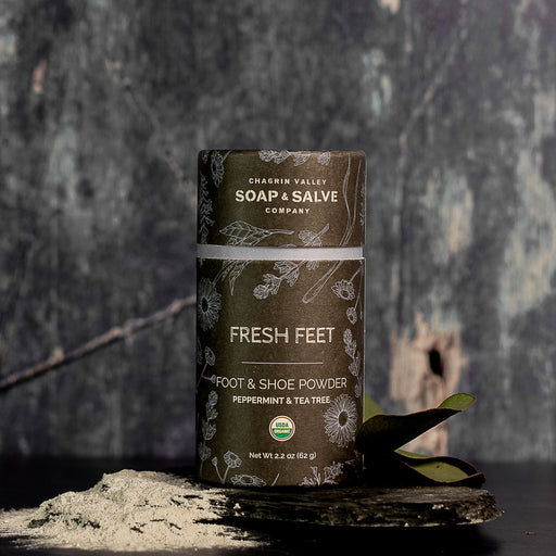 Chagrin Valley Soap & Salve Body Powder: Fresh Feet Foot Powder Foot Powder Dark Slate Gray Net Wt 2.2 oz