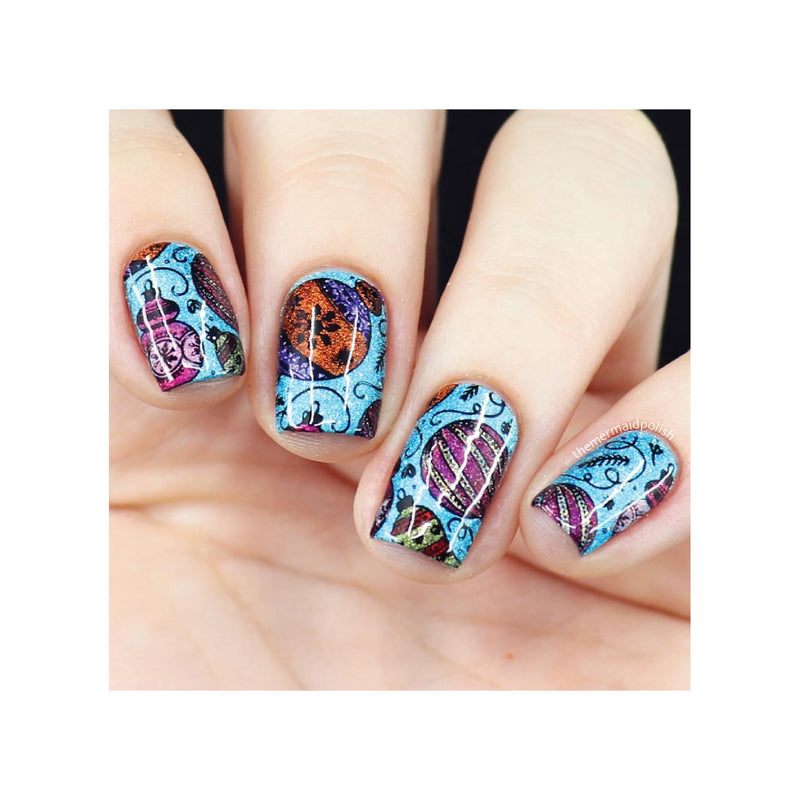 UberChic Beauty Merry & Bright Stamping Plate Light Gray