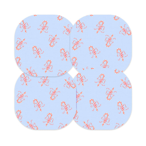 Peelz Candy Cane Lane Overpatch Tape - Pump Peelz Patch Medical Tape Powder Blue 12-Pack (Set of 12 Patches),4-Pack (Set of 4 Patches),1-Single (One Patch)