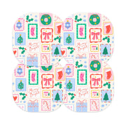 Peelz Holiday Greetings Overpatch Tape - Pump Peelz Patch Medical Tape White Smoke 12-Pack (Set of 12 Patches),4-Pack (Set of 4 Patches),1-Single (One Patch)