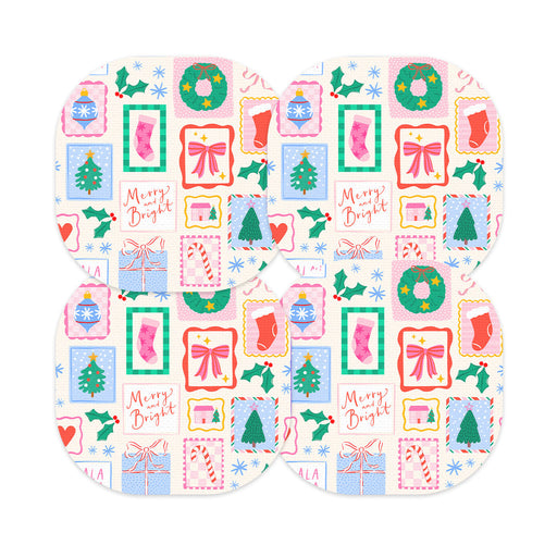 Peelz Holiday Greetings Overpatch Tape - Pump Peelz Patch Medical Tape White Smoke 12-Pack (Set of 12 Patches),4-Pack (Set of 4 Patches),1-Single (One Patch)