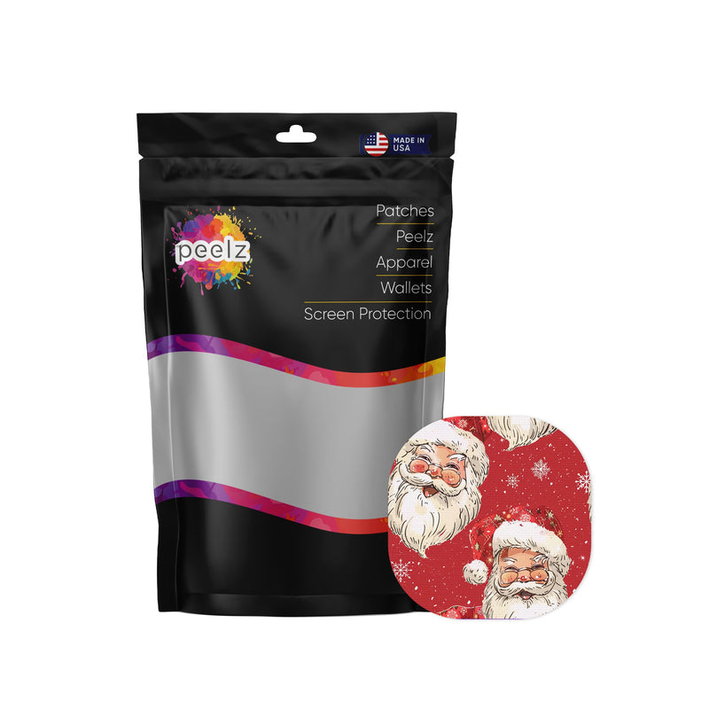 Peelz Jolly Old Saint Nick Overpatch Tape - Pump Peelz Patch Medical Tape White Smoke 12-Pack (Set of 12 Patches),4-Pack (Set of 4 Patches),1-Single (One Patch)