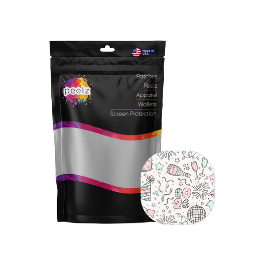 Peelz Cheers to '26 Overpatch Tape - Pump Peelz Patch Medical Tape White Smoke 12-Pack (Set of 12 Patches),4-Pack (Set of 4 Patches),1-Single (One Patch)