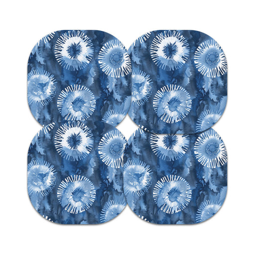 Peelz Monochrome Blue Tie Dye Overpatch Tape Patch Medical Tape Slate Gray 12-Pack (Set of 12 Patches),4-Pack (Set of 4 Patches),1-Single (One Patch)