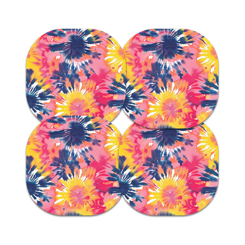Peelz Summer Tie Dye Overpatch Tape - Pump Peelz Patch Medical Tape White Smoke 12-Pack (Set of 12 Patches),4-Pack (Set of 4 Patches),1-Single (One Patch)