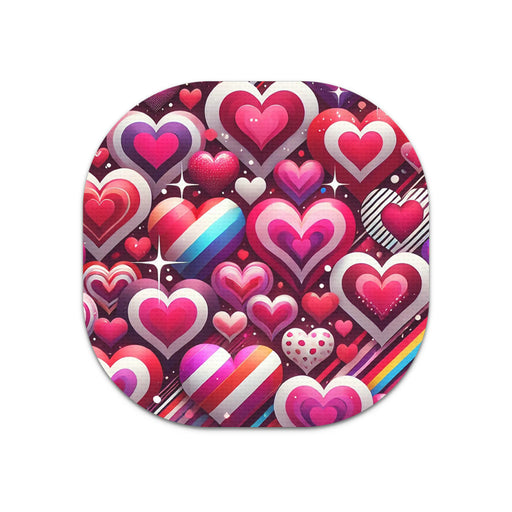 Peelz Sparkly Hearts Overpatch Tape - Pump Peelz Patch Medical Tape White Smoke 12-Pack (Set of 12 Patches),4-Pack (Set of 4 Patches),1-Single (One Patch)