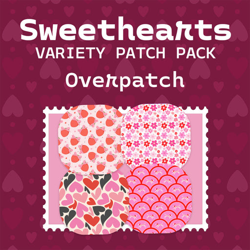 Peelz Sweethearts Variety Pack Overpatch Tape - Pump Peelz Patch Medical Tape Brown 12-Pack (Set of 12 Patches),4-Pack (Set of 4 Patches)