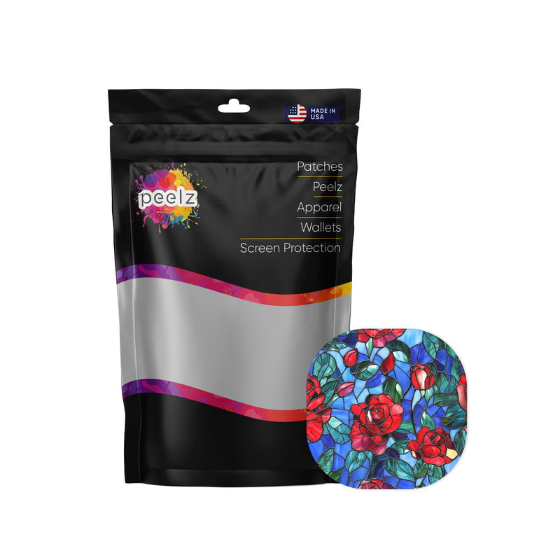 Peelz Crimson Blooms Overpatch Tape - Pump Peelz Patch Medical Tape White Smoke 12-Pack (Set of 12 Patches),4-Pack (Set of 4 Patches),1-Single (One Patch)