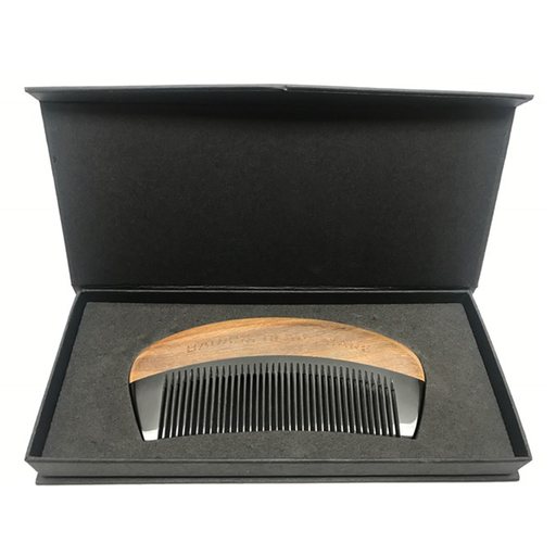 Badass Beard Care Fine Tooth Ox Horn Comb COMB Dark Slate Gray BABC
