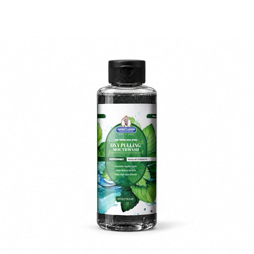Garner's Garden Travel Sized Oxy Pulling Mouthwash | Activated Charcoal | H2O2 Oral Care White Smoke Peppermint / Normal / 4 oz