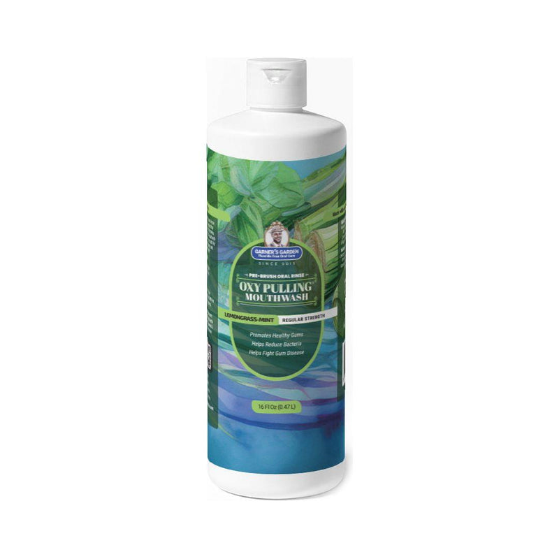 Garner's Garden Oxy Pulling Mouthwash | Activated Charcoal | H2O2 Oxy Pulling White Smoke Lemongrass - Mint / Normal / 16 oz (Recommended)