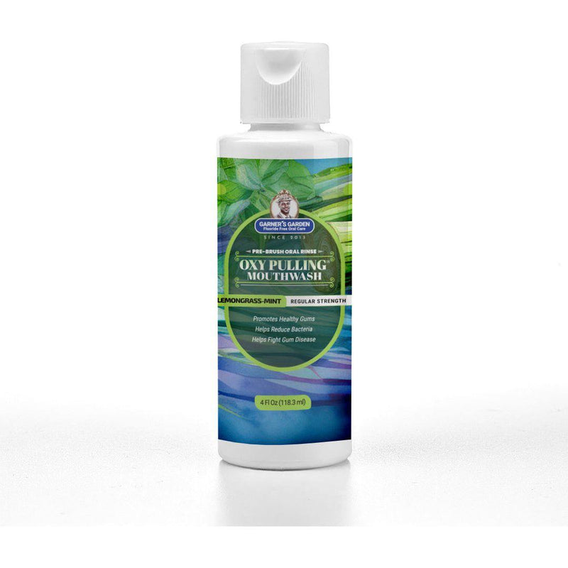 Garner's Garden Oxy Pulling Mouthwash | Activated Charcoal | H2O2 Oxy Pulling White Smoke Lemongrass - Mint / Normal / 4 oz (try me)