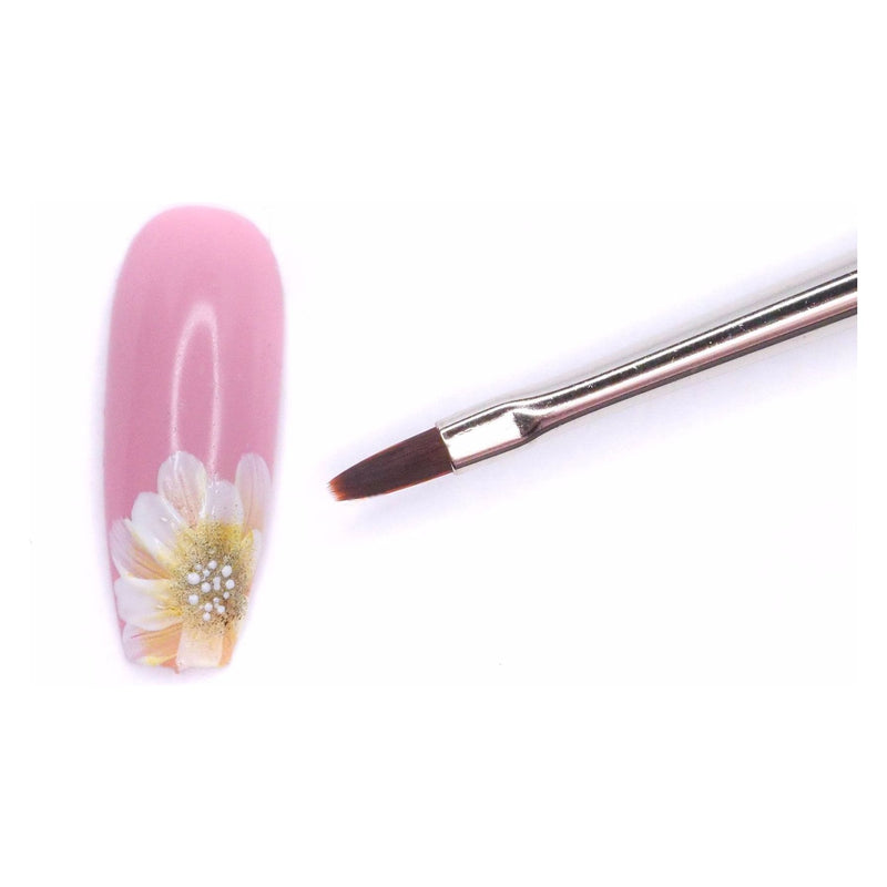 Red Iguana LLC Nail Art Oval Brush Nail Art Brush White Smoke