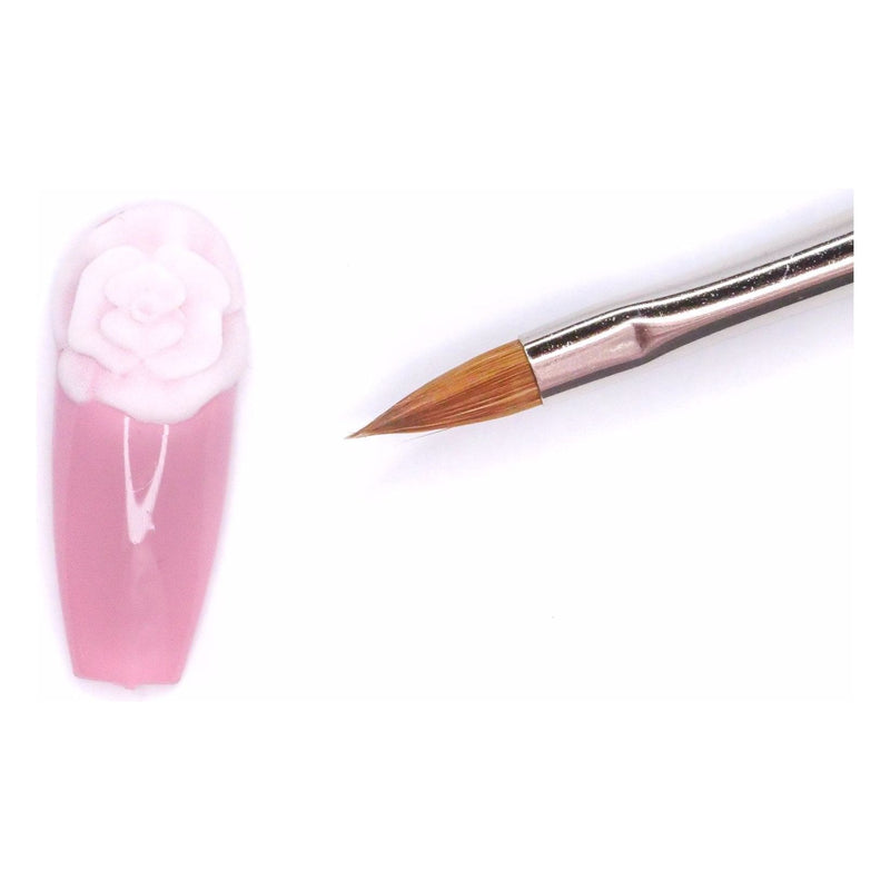 Red Iguana LLC Cat's Tongue 3D Brush Nail Art Brush White Smoke