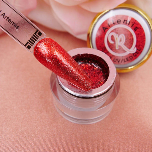 Red Iguana LLC Artemis Greek Goddess Gel Nail Art Dark Salmon