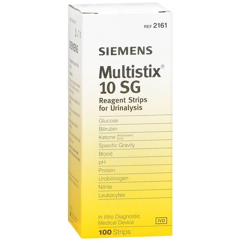Multistix Siemens Multistix 10 SG Reagent Strips for Urinalysis, 100 Count Medical Tests White Smoke