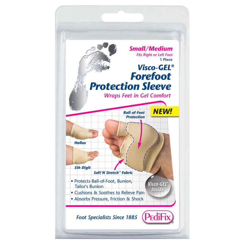 PediFix PediFix Visco-Gel foreFoot Protection Sleeve - Small/Medium Foot Care White Smoke