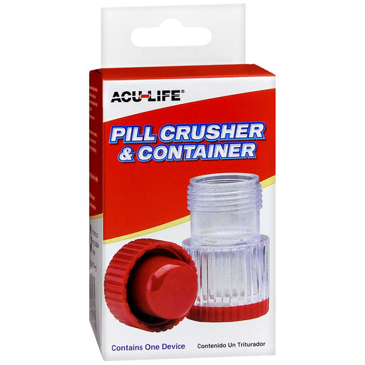 Acu-Life Acu-Life Pill Crusher with Tablet Container, Heavy-Duty Ergonomic Design Health Care White Smoke
