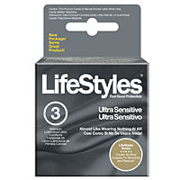 LifeStyles LifeStyles Ultra Sensitive Condoms, Flared Shape for Enhanced Sensitivity Condoms Dim Gray