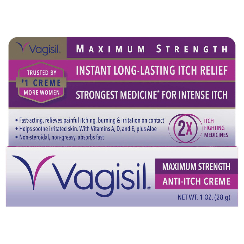 Vagisil Vagisil Anti-Itch Creme, Maximum Strength, 1 Ounce Medicine & Drugs Dark Gray
