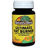 Nature's Blend Nature's Blend Ultimate Fat Burner - Metabolic Support Formula, 60 Tablets Vitamins & Supplements Black
