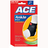 ACE ACE Ankle Brace with Side Stabilizers, Adjustable One Size, Breathable Support First Aid Orange Red