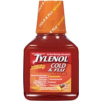Tylenol Tylenol Cold + Flu Severe Daytime, Warming Honey Lemon Flavor, 8 fl oz Liquid Medicine & Drugs White Smoke