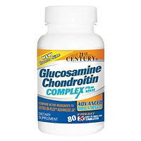 21st Century 21st Century Glucosamine Chondroitin Complex Plus MSM - Triple Strength, 60 Tablets Vitamins & Supplements White Smoke