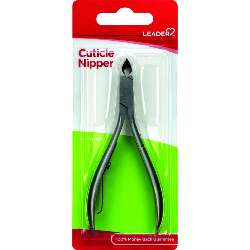 Leader Leader Cuticle Nipper - 1 Count - Heavy Duty Stainless Steel Nippers for Nail Care & Cuticle Removal Nail Tools Honeydew