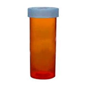 Amber 8 Dram Amber Child-Resistant Prescription Vials with Caps (410 Series) - 1 EA Medical Supplies Chocolate