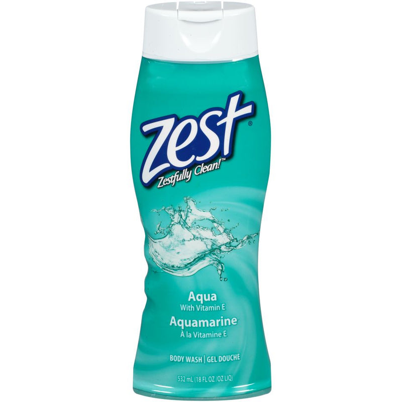 Zest Zest Aqua With Vitamin E Refreshing Body Wash, 18 Fl Oz Body Wash White Smoke