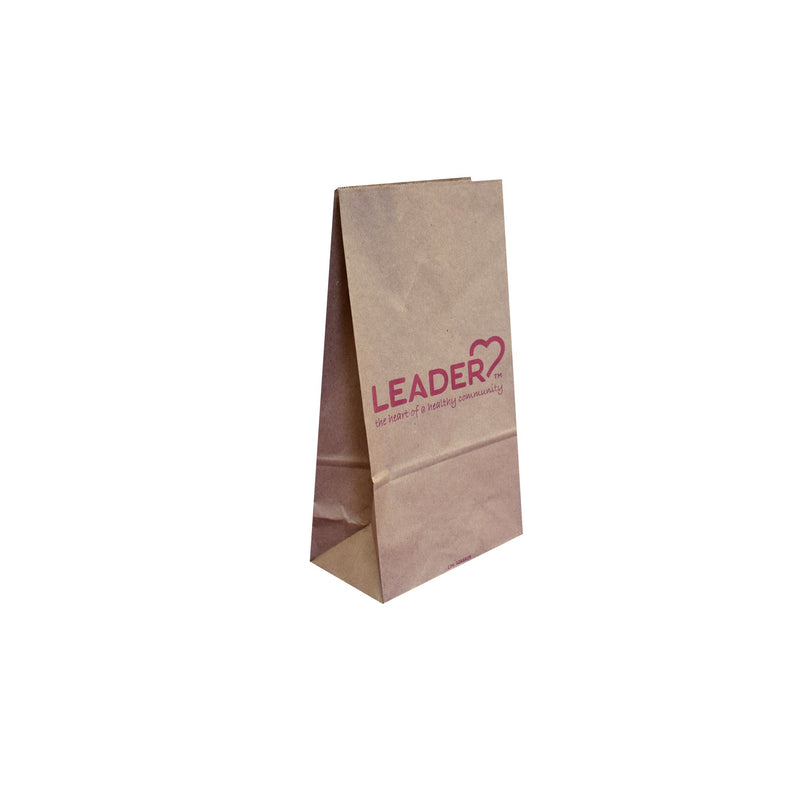 Leader Leader paper flat bottom bag 12 lbs 7 x 4.25 x 13.5 in. 1,000 ct , bags paper flat Rosy Brown