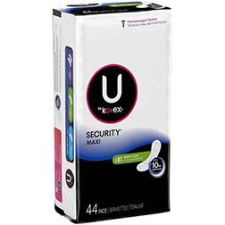 U by Kotex U by Kotex Security Overnight Maxi Pads, Wingless, 28 Count Health & Beauty Lavender
