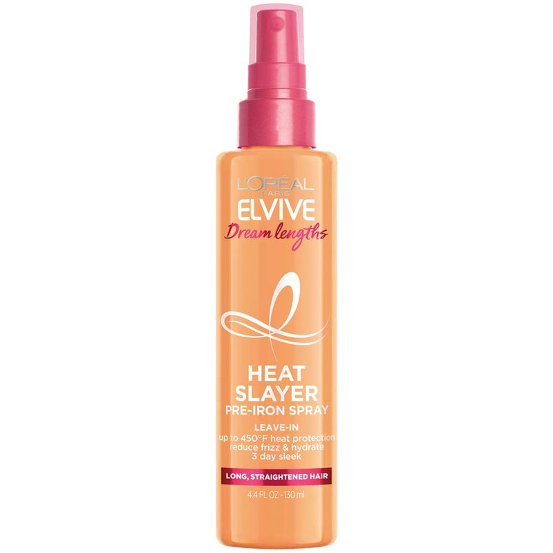 L'Oreal Paris L'Oreal Paris Elvive Dream Lengths Heat Slayer Pre-Iron Spray Leave-In - 4.4oz Hair Care White Smoke