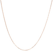 Bids.com Unisex Solid 14K Yellow Gold 1.5mm Paperclip Chain Necklace - 18 Inches Necklaces White Smoke Rose.Gold / 18