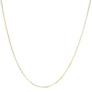 Bids.com Unisex Solid 14K Yellow Gold 1.5mm Paperclip Chain Necklace - 18 Inches Necklaces White Smoke Yellow.Gold / 18