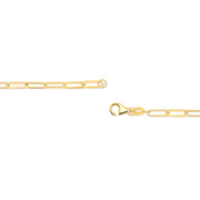 Bids.com Solid 14K Yellow Gold 2.5mm Paperclip Chain Necklace Unisex 18" Inches Necklaces White Smoke Yellow.Gold / 18,White.Gold / 18