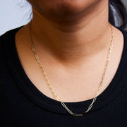Bids.com Solid 14K Yellow Gold 2.5mm Paperclip Chain Necklace Unisex 18" Inches Necklaces Black Yellow.Gold / 18,White.Gold / 18
