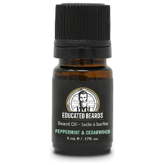 Educated Beards Educated Beards Peppermint & Cedarwood Beard Oil 5ml Beard Oil Dark Slate Gray