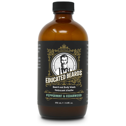 Educated Beards Educated Beards Peppermint & Cedarwood Beard & Body Wash 250ml Beard & Body Wash Dark Slate Gray