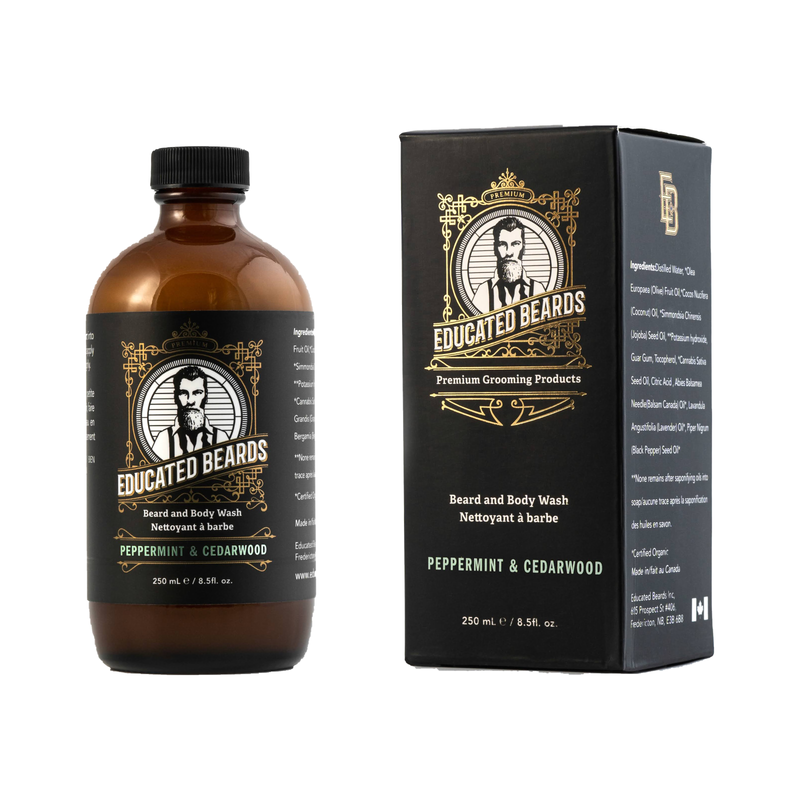 Educated Beards Educated Beards Peppermint & Cedarwood Beard & Body Wash 250ml Beard & Body Wash Dark Slate Gray