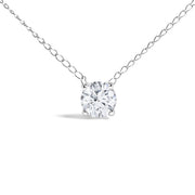 Bids.com 14K White Gold Floating 1/2 Cttw Lab Grown Diamond Solitaire Pendant Necklace - 18" Inches Necklaces White Smoke White.Gold / 18,Yellow.Gold / 18