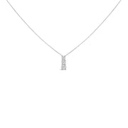Bids.com 14K White Gold 1/2 Cttw Lab Grown Diamond Three Stone Pendant Necklace Necklaces White Smoke White.Gold / 18