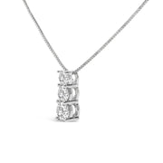 Bids.com 14K White Gold 1/2 Cttw Lab Grown Diamond Three Stone Pendant Necklace Necklaces White Smoke White.Gold / 18,Yellow.Gold / 18