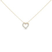 Bids.com 14K White Gold 1/2 Carat Lab Grown Diamond Heart Shape Pendant Necklace Necklaces White Smoke Yellow.Gold / 18